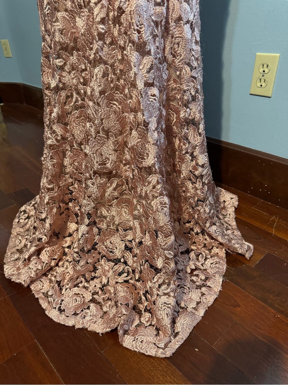 Blu Sage Rose Lace Maxi Gown - Dusty Rose - Picture 5 of 6